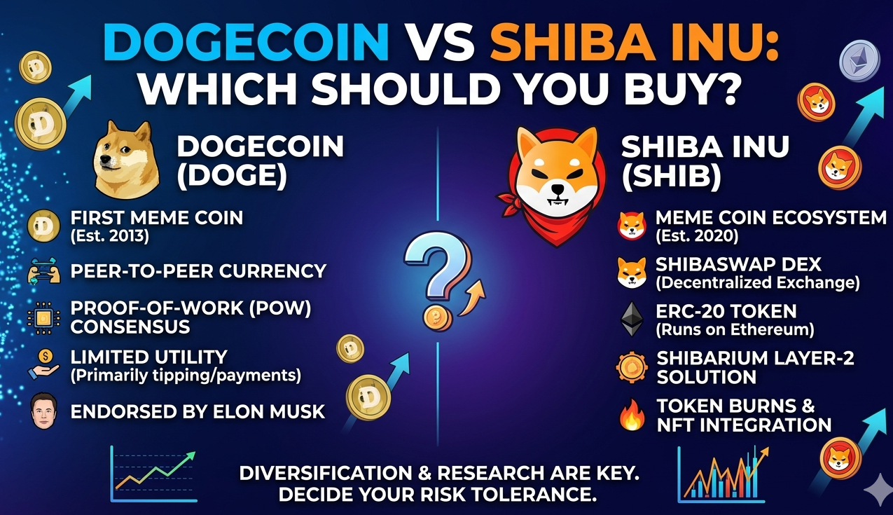 Dogecoin vs Shiba Inu: Which Should You Buy?
